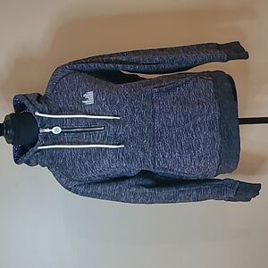 TABLEAU Hoodie, 3/4 Zip, Heathered Grey, Unisex, Size Small